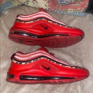 Air Max 97 Nike Women’s Red Leopard Athletic Shoes Sneakers Limited Edition, 8